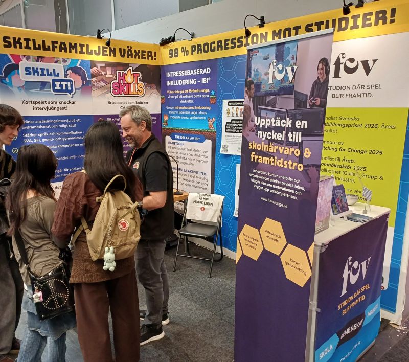 Besökare vid FCV Sveriges monter på Bokmässan